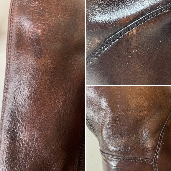 BED STU Manchester Distressed Brown Leather Tall Riding Boots BedStu Size 6.5 - Picture 12 of 16